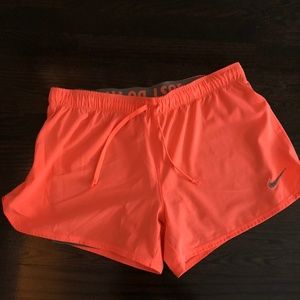 Salmon Nike Shorts with Built-in Spandex